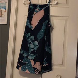 Leaf print dress